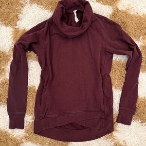 lululemon athletica Maroon Cowl Neck Sweater